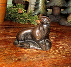 Original Arcade Antique Vtg 1910 -1913 Cast Iron Seal On Rock Sea Lion Bank