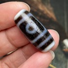 Treasure Tibetan Oily Old Agate  2 Eyes  Dzi Bead Amulet Z0729