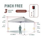 Crown Shades 12x12 Ft Pop Up Outdoor Canopy Tent With 1 Center Lock  White used 