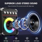Hwwr Tx05 Portable Karaoke System  Bluetooth  Dj Lights  2 Mics  Remote