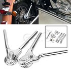 Chrome Rear Swingarm Axle Covers For Harley Heritage Softail Flstc Fatboy Flstf