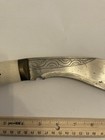 Vintage Nepalese Gurkha Kukri Knife W sheath Etched Blade Brass Tang Old Ornate