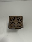 Antique Cast Iron Openwork Filigree Combination Coin Bank Late 1800   s