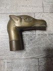 Antique  Heavy Brass Horse Head Cane   Walking Stick Head   Handle 