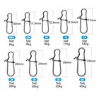 100pcs Stainless Steel Fishing Snap Hooks Fastlock Clips Barrel Swivel Lure  
