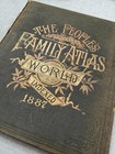 Antique 1887 The People   s Illustrated Family Atlas Of The World Tenth Edition