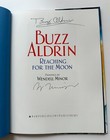 Signed Astronaut Buzz Aldrin  reaching For The Moon  First Edition - Nasa