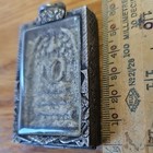 Thai Buddha Amulet Phra Somdej Toh Prok Pho Phim Yai In Old Antique Silver Case