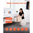 Kffkff Rolling Laundry Utility Cart  10 5 Gal  60 Lbs  Carbon Steel