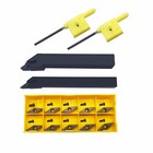 3 8in 1 2in Indexable Metal Lathe Turning Tool Holder With Vcmt110304 Inserts