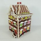 Vintage Handmade Plastic Canvas Needlepoint Christmas House Gingerbread Beaded D
