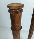 Antique Pair Ornate Carved Wood Reclaimed Architectural Pillars 