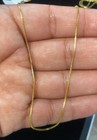 14k Yellow Gold Box Chain Ankle Bracelet 10  Weight 1 14gr  214