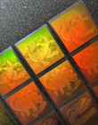 Carlton Vintage 3-d Holograms Dinosaurs Stickers Sheet - 3 Stickers Sheet
