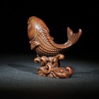 Vintage Antique Wood Fishing Carved Wooden Fish Sculpture Carving Wood Statues