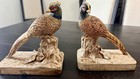 Sterling Industries Pheasant Bookends Pair Gold Tone Resin Composite Birds