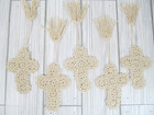 Thread Crochet Cross Bookmarks W  Tassel Cream Bible Marker Set Of 5 Gift  H6