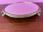 Petite Gilt Matson Or Stylebuilt Vanity Mirror Tray With Roses Mid-century Gold