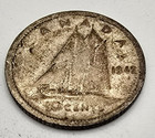 1942 Canada Canadian Dime 10 Cent 80  Silver Km 34 George Vi Type Coin Free Ship