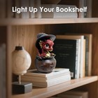 Red Dragon Statue With Witch Hat  Mini Resin Figurine Desk Decor