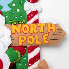 Felt Applique Christmas Stocking Kit  18   North Pole Santa