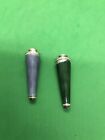 Antique Rare Pair Of Asprey Guilloche Enamel Solid Silver Butler Pull Bell Push