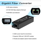 Mini Gigabit Fiber Media Converter Pair 10 100 1000mbps With Matched Sfp Modu   