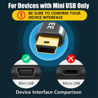 3 3ft Usb C To Mini Usb Cable Braided Type C To Mini B 5 Pin Cord Dark Gray