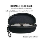 2-10pcs Sunglasses Hard Case Eye Glasses Black Clam Shell Zipper With Hook