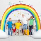 Inflatable Rainbow Sprinkler Backyard Games Outside Water Toy Yard - Color  Mult