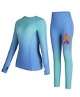  Seamless Thermal Underwear For Kids Athletic Long 5-6x Gradient Blue Green