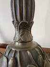 Vintage Lily Pad Cast Metal Lamp Base Ornate
