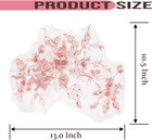 3d Flower Beaded Lace Applique Pink Embroidered Fabric Patch Diy Craft