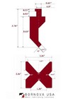 32 87    American Type Press Brake Punch  height  3 03     4-way Die  2 36 sq 