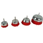 10pc Drill Wheel And Cup Brush Set Abrasive Filament Nylon Wire Bristle Drill