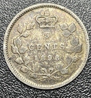 Canada 1896 5 Cents Small Nickel Queen Victoria  925 Sterling Silver Coin