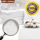 50 Pcs White Shop Towels Cotton Rags 14x14 Inch Commercial Grade Cleaning