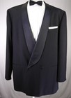 Giorgio Armani Vintage 90 s Black Double Breasted Tuxedo Formal Blazer 44l