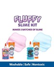 Elmer   s Fluffy Slime Kit Slime Supplies Translucent Color Glitter Glue Activator