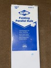 Alvin Folding Parallel Rule 12 Inches Transparent Acrylic See-through A1500-12