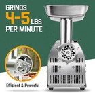 Valley Sportsman  8 Stainless Steel Electric Meat Grinder  0 4 Hp 300w