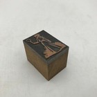 Vintage Printing Letterpress Printers Block Cut Tennis Woman In Long Dress   Hat
