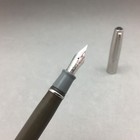 Esterbrook Fountain Pen Green-gray Plastic 9128 Nib Black End Chrome Cap 5 