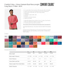 100  Cotton Comfort Colors Long Sleeve Shirt Style 6014 Small-2x Large