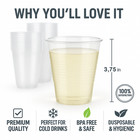 Metro Source 7 Oz Clear Plastic Cups 1200 Count   Durable Disposable Pp Cups