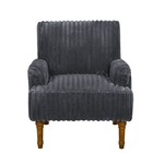 Accent Chair With 2  Wide Wale Corduroy Solid Wood Legs Upholstered Armchair Dg
