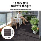 Uimoso Interlocking Deck Tiles 10 Pack 12 x12  Waterproof 10sq ft Patio