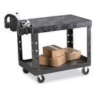 Rubbermaid Commercial 452500bk 25 25  X 44  X 38 13  2 Shelf Utility Cart New