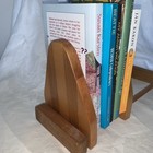 Wood Book Rack Tabletop Bookshelf Vintage Desk Top Shelf Adjustable Sliding End