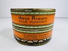 Vintage Powder Box  three Flowers  Face Powder Cardboard Richard Hudnut Art Deco